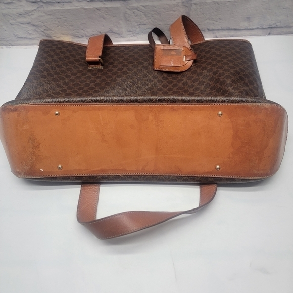 CELINE Women's Macadam Vintage Monogram Tote Bag M94 PVC Brown Good Condition - Picture 8 of 10